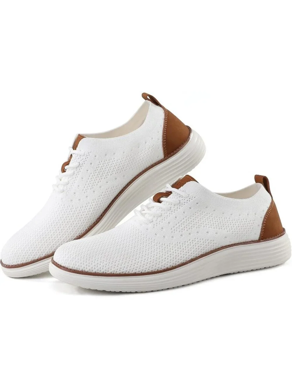 VILOCY Men's White Ethylene Vinyl Acetate Casual Breathable Comfortable Sneakers